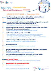 Temps forts Emploi, et les projets de recrutements MRS pour le mois de septembre 2026, sur le Haut-Rhin - 68